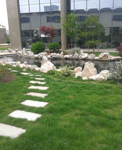 景觀工程、園林道路、石板路、花崗巖路